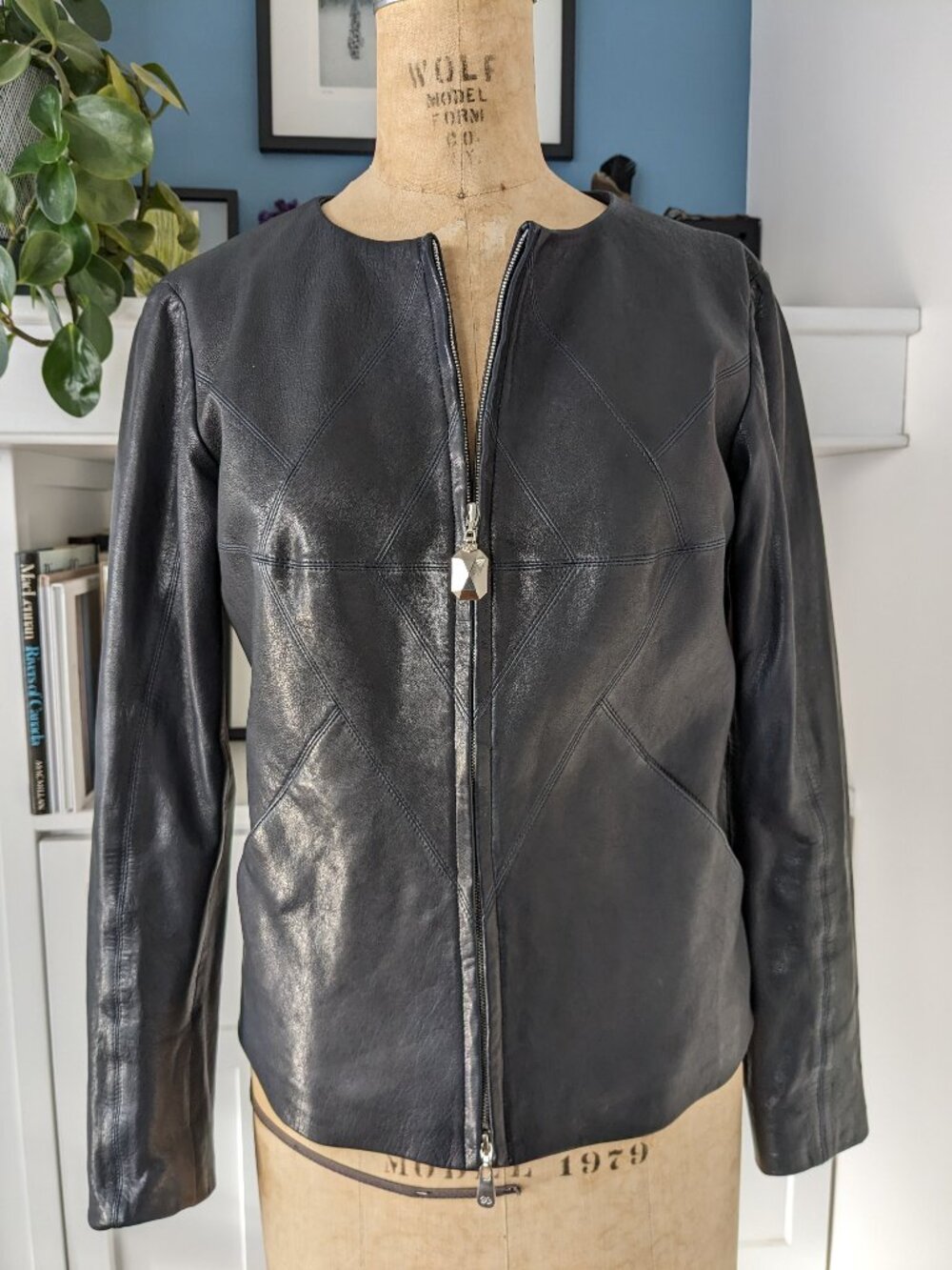 Escada Sport Leather Jacket Size 34